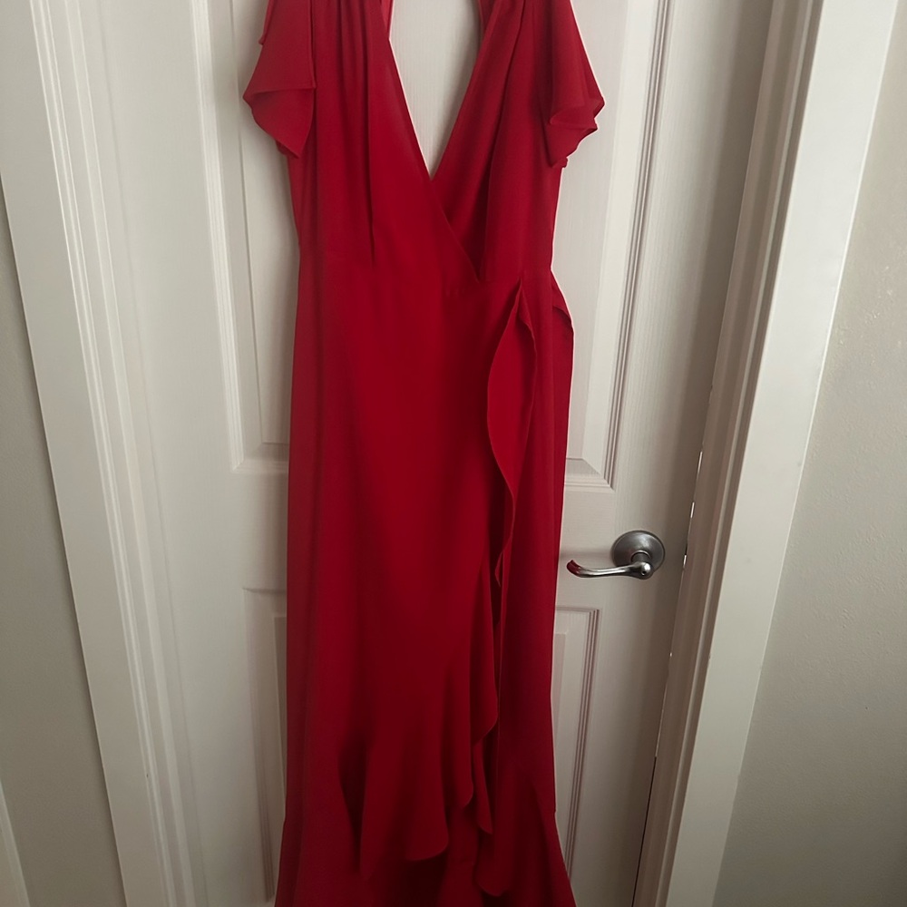 Altar'd State Red Asymmetrical Dress